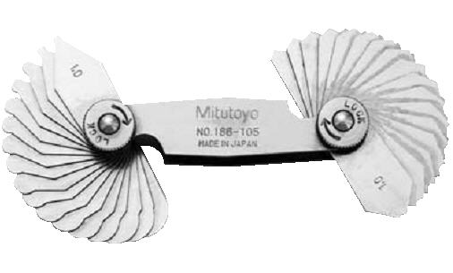 Radius Gauge "Mitutoyo" Model 186-105 Range 1-7mm.
